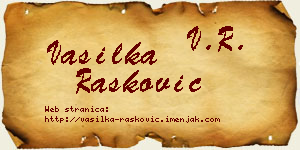 Vasilka Rašković vizit kartica